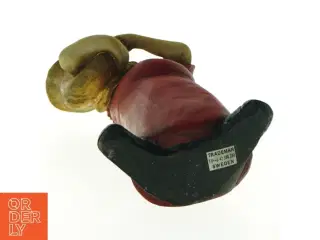 Lerfigur af klovn med trompet (str. 17 cm)