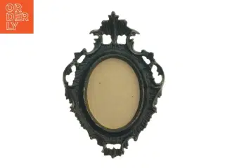 Oval sortmalet vintage ramme (str. 22x15 cm)