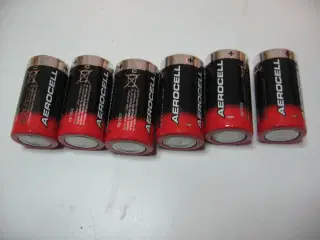 6 stk. Batterier Type C