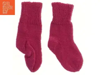 Røde uldsokker til børn (str. 20 cm)