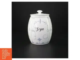 Musselmalet porcelænskrukke med låg fra Villeroy & Boch (str. 16 cm)