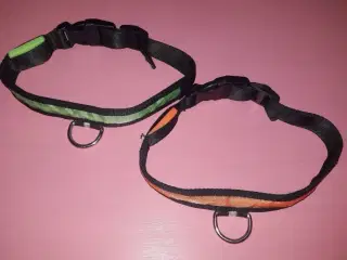 Halsbånd Sort & grøn/orange LED halsbånd