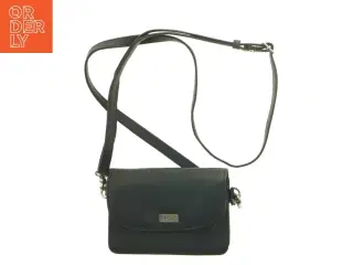 Sort Bon Go&#251;t Crossbody lædertaske med skulderrem (str. 16 x 11 cm)