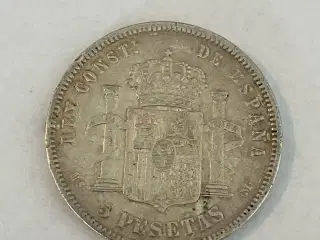 5 Pesetas 1881 Spain