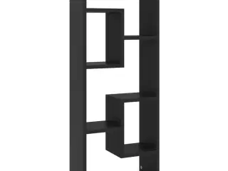 Vægreol 36x16x90 cm konstrueret træ sort