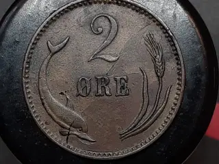 2 øre 1902, pæn mønt