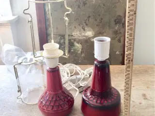 To retro keramik bordlamper fra 1970erne