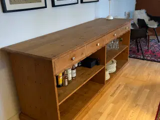 Købmandsdisk i fyrretræ 