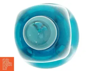 Blå glasflaske med prop (str. 24 cm)