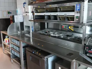 Rustfri stålbord med køleenhed uden varmeskab
