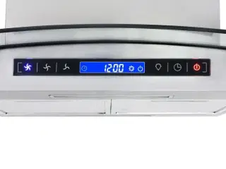 Ø-emhætte 90 cm LCD-display touchsensor 756 m³/t. LED