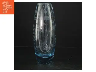 Gravet glasvase (str. 22 cm)