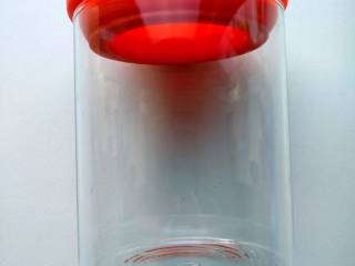 Rigtig fin glas krukke med lufttæt låg