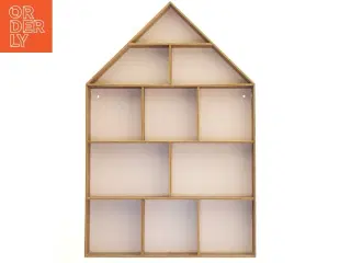 Husformet træhylde (str. 50x33 cm)