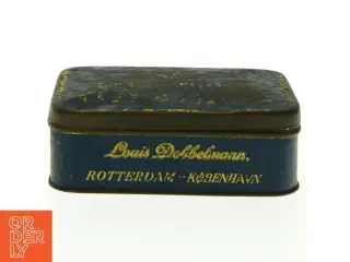 Gele Shag , Louis Dobbelmann, København, gammel tobaks æske. Vintage metaldåse (str. 16 x 12 cm)