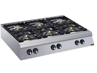 Professionelt Gaskomfur med 6 Brændere