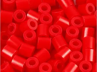 Rørperler, str. 5x5 mm, hulstr. 2,5 mm, medium, rød (32231), 1100stk./ 1 pk.