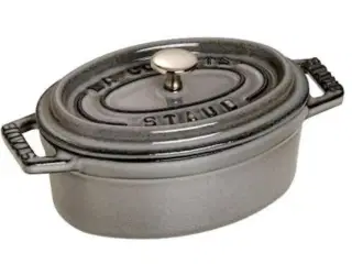 Mini cocotte grå oval m/ låg 0,25 ltr Staub