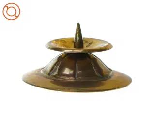 Lysestage i messing til bloklys (str. Ø12 cm)