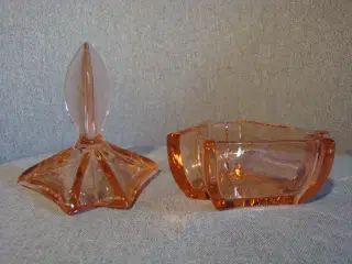 Elegant rosa glas Bonbonniere 
