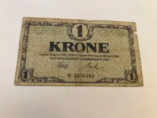 1 Krone 1914 Danmark - Slidt