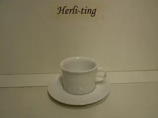 RC Hvid Domino kaffe-spisestel pr del fra