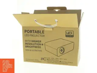 Bærbar LED Projektor fra Led Source (str. 21 x 15 cm)