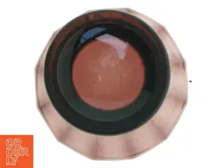 Antik ametyst Glasvase med guldbånd fra Walther (str. Ø 10 cm)