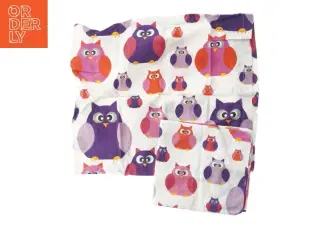 Baby ugle sengetøj - pudebetræk og dynebetræk  ( 43x37 cm)