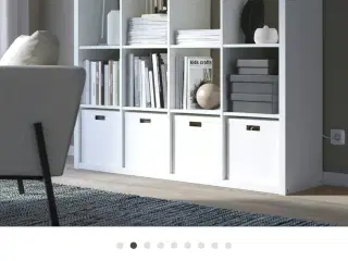 Ikea Kallax reol inkl. opbevaringskasser 