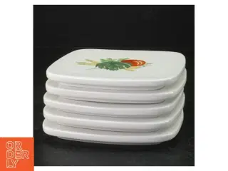 5 stk porcelæns smørrebrikker fra Lyngby