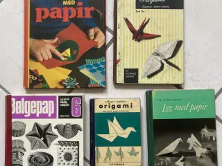 5 håndarbejdsbøger / Hobbybøger tema "Origami"