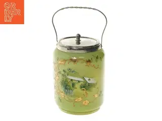 Vintage kagedåse med håndtag (str. 17,5 cm)