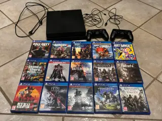 Playstation 4 slim fit m. Spil