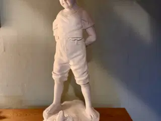 Gipsfigur - dreng med tudse