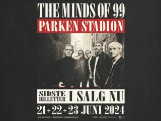 2 billetter Minds of 99 koncert i Parken søn 23/6