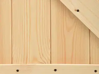 Skydedør med monteringssæt 90x210 cm massivt fyrretræ