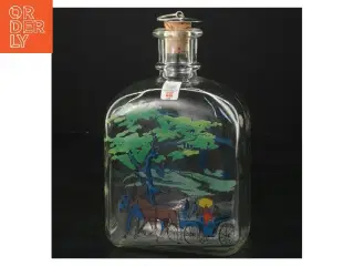 Dekorativ flaske med prop fra Holmegaard (str. 17,5 cm)