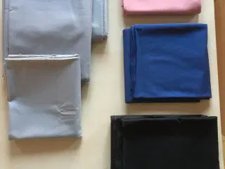 Helt nye stykker stof (købt på Symaskinetorvet).