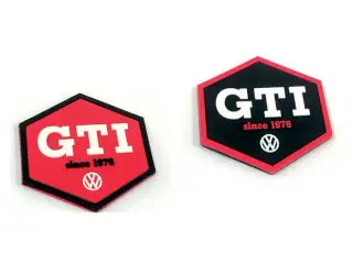 VW GTI gummimagnet, flerfarvet, 2 stk.