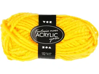 Fantasia Polyacrylgarn, L: 35 M, Maxi, gul, 50 g/ 1 ngl.