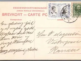 Julemærke 1907 på Postkort - 24 - 12 - 07