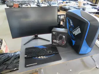 Gaming PC med Skærmog tastetur (SHARK GAMING)