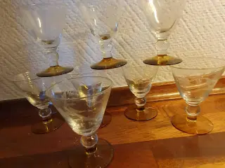 8 stk vintage glas / Kastrup Glasværker