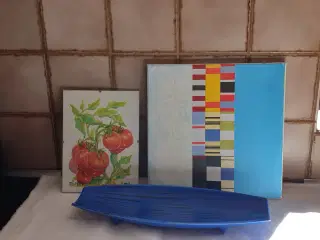 GRATIS bordfad akvarel og collage/maleri