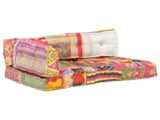 Hynde til pallesofa stof patchwork flerfarvet