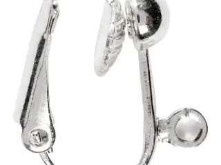 Øreclips, L: 16,5 mm, B: 1,5 mm, hulstr. 1,6 mm, forsølvet, 6stk./ 1 pk.