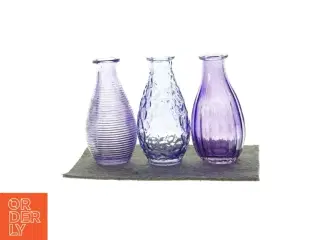 Glasvaser (3 stk) fra Ukendt (str. H: 15 cm)