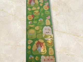 Klistermærke Ark: Drømmende Piger, Dyr og Blomster