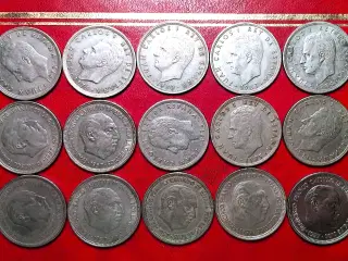 SPANIEN SPAIN ESPANA 15 x 5 Peseta 1958 - 1984